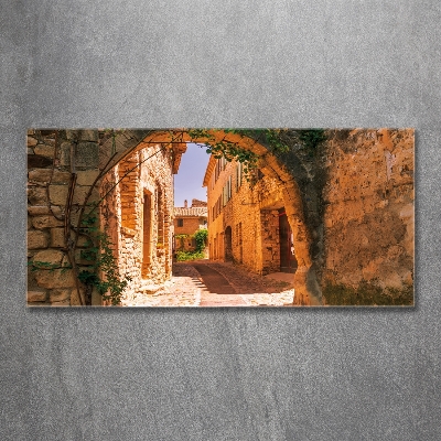 Schilderij op glas Een charmante straat