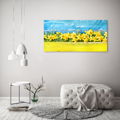 Schilderij op glas Narcissen