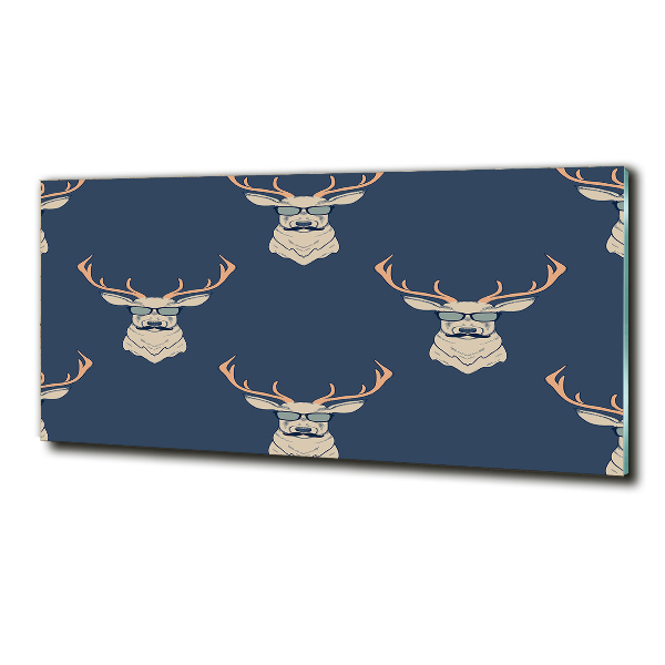 Schilderij glas Hipster hert