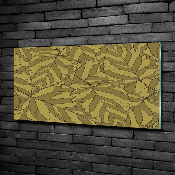 Schilderij op glas Bladeren