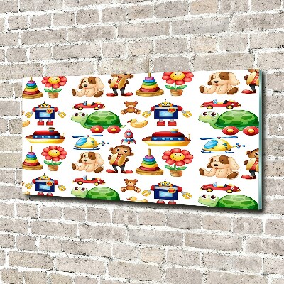 Schilderij op glas Speelgoed