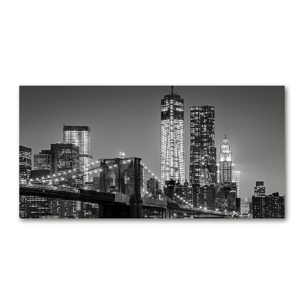 Glazen schilderij Manhattan 's nachts
