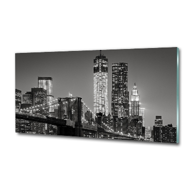 Glazen schilderij Manhattan 's nachts