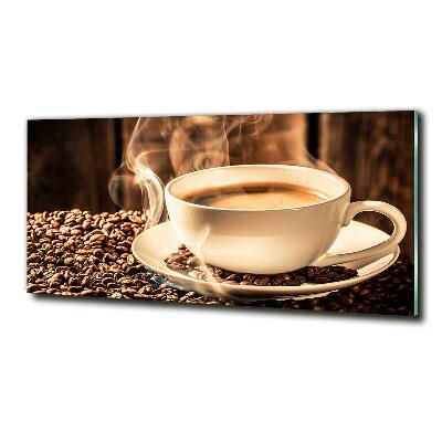 Foto schilderij op glas Aromatische koffie