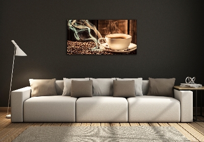 Schilderij op glas Aromatische koffie