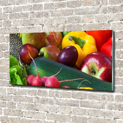 Glazen schilderij Fruit en groenten