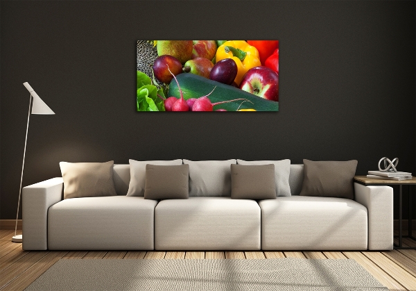 Glazen schilderij Fruit en groenten