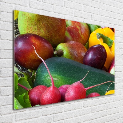 Glazen schilderij Fruit en groenten