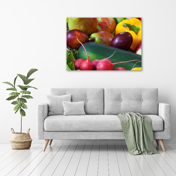 Glazen schilderij Fruit en groenten