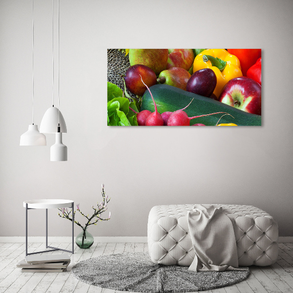 Glazen schilderij Fruit en groenten
