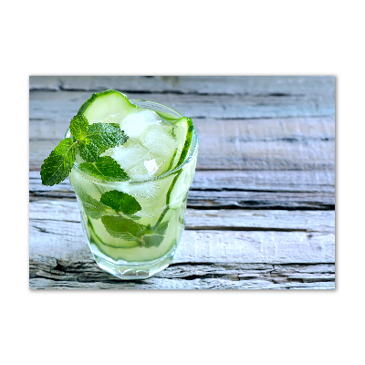 Schilderij op glas Komkommerwater