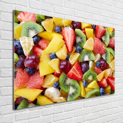 Schilderij glas Gesneden fruit