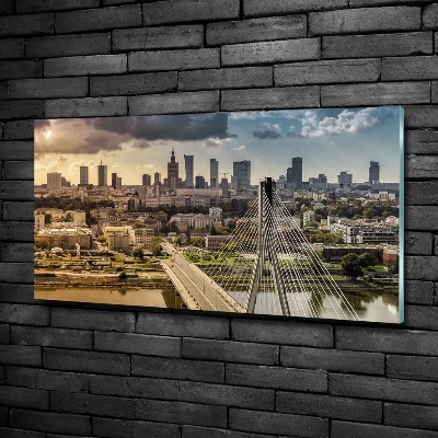 Schilderij glas Warschau, Polen