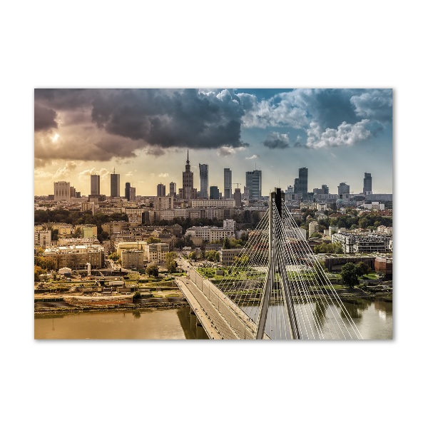 Schilderij glas Warschau, Polen