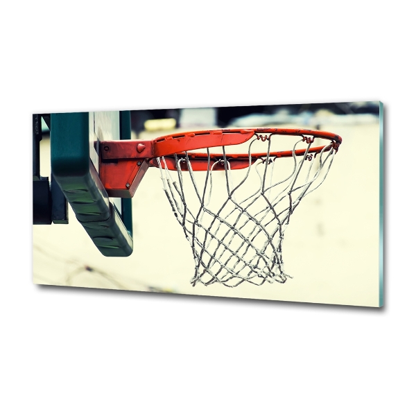 Schilderij glas Basketbal