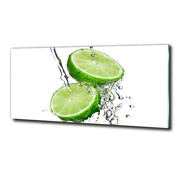 Foto schilderij op glas Limoenen en water