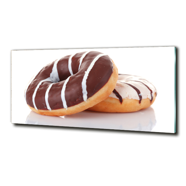 Schilderij op glas Chocoladedonuts