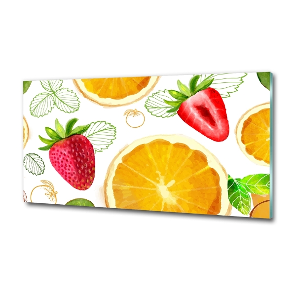 Schilderij glas Fruit