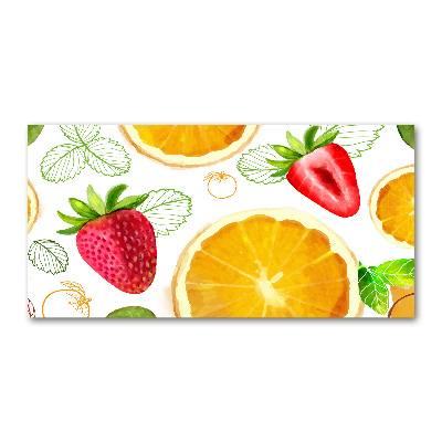 Schilderij glas Fruit
