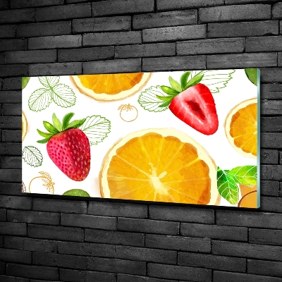 Schilderij glas Fruit