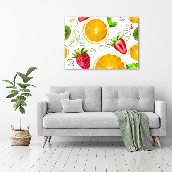 Schilderij glas Fruit