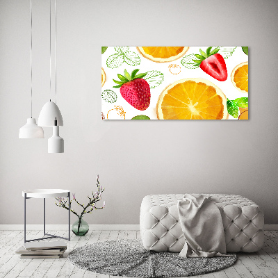 Schilderij glas Fruit