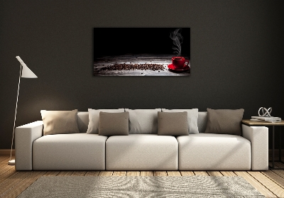 Schilderij glas Aromatische koffie