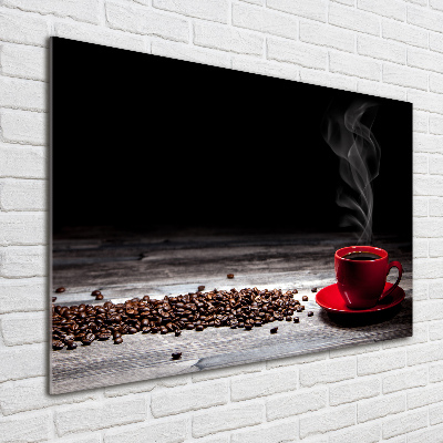 Schilderij glas Aromatische koffie