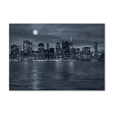 Glazen schilderij New York 's nachts