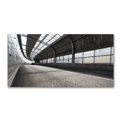 Foto schilderij op glas Weg in de tunnel