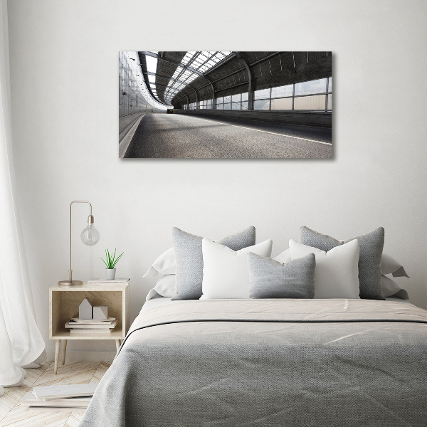 Foto schilderij op glas Weg in de tunnel