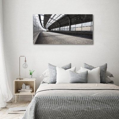 Foto schilderij op glas Weg in de tunnel