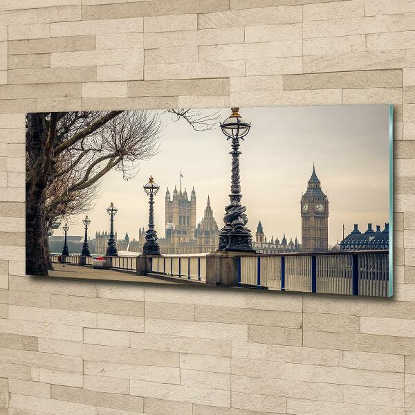 Schilderij op glas Londen in de herfst