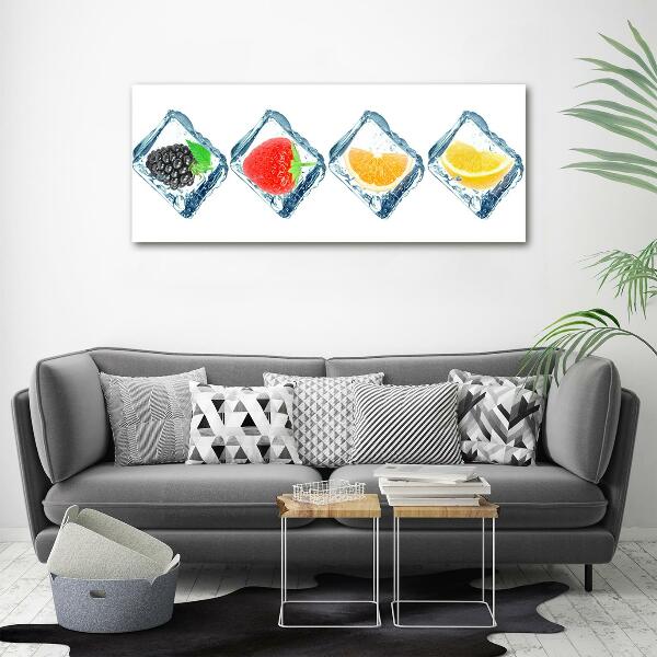 Foto obraz szklany Owoce w kostkach