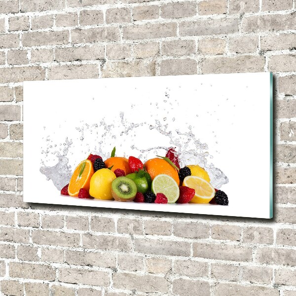 Schilderij op glas Fruit en water