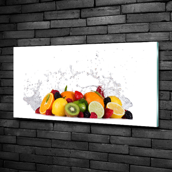 Schilderij op glas Fruit en water