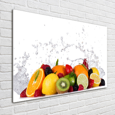 Schilderij op glas Fruit en water