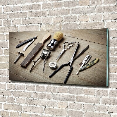 Schilderij glas Herenkapper