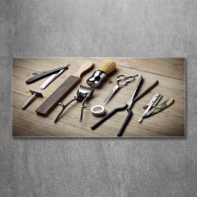 Schilderij glas Herenkapper