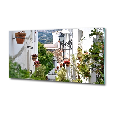 Foto schilderij op glas Een charmante straat