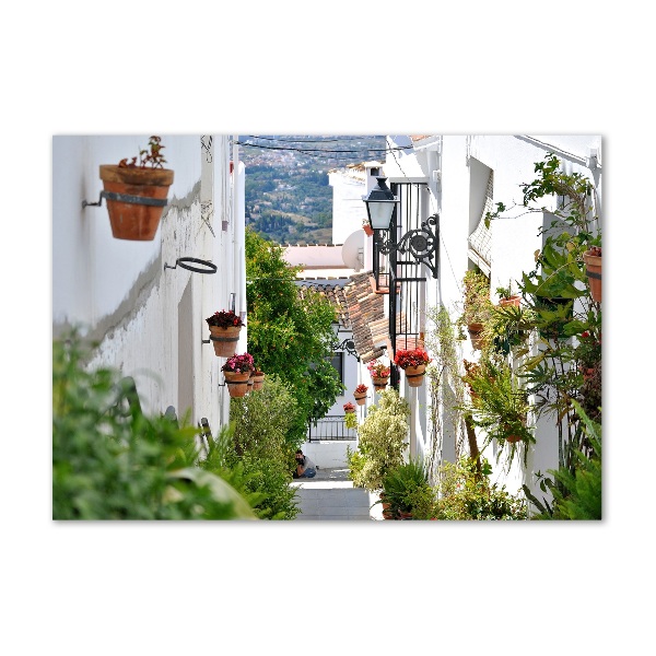 Foto schilderij op glas Een charmante straat