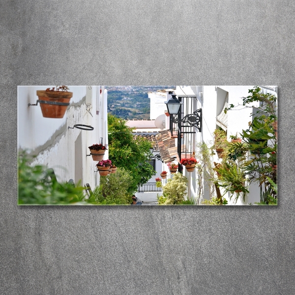 Foto schilderij op glas Een charmante straat
