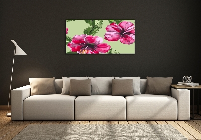 Foto schilderij op glas Hawaiiaanse bloemen