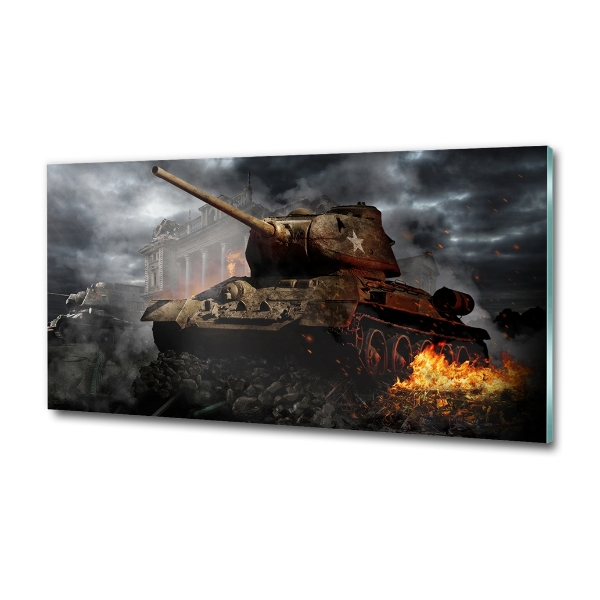 Foto schilderij op glas Tank