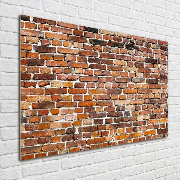 Schilderij op glas Bakstenen muur