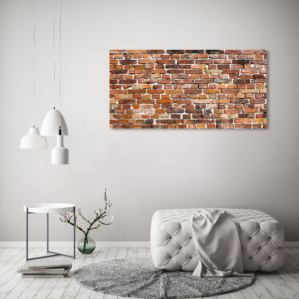 Schilderij op glas Bakstenen muur