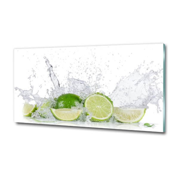 Schilderij op glas Limoenen en water