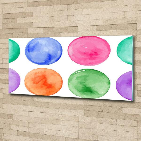 Schilderij glas Gekleurde cirkels