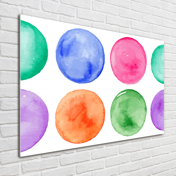 Schilderij glas Gekleurde cirkels