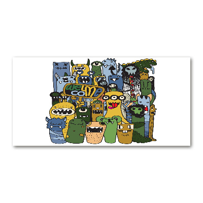 Schilderij op glas Gekke monsters